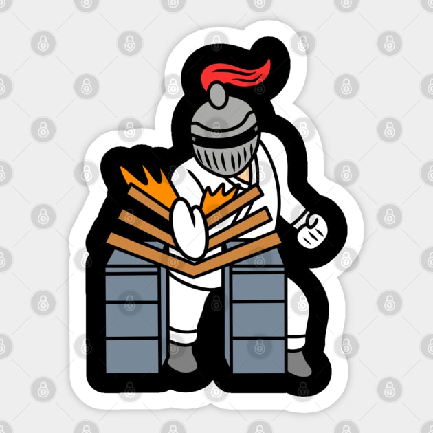 Cute cartoon knight karate Sticker by Andrew Hau